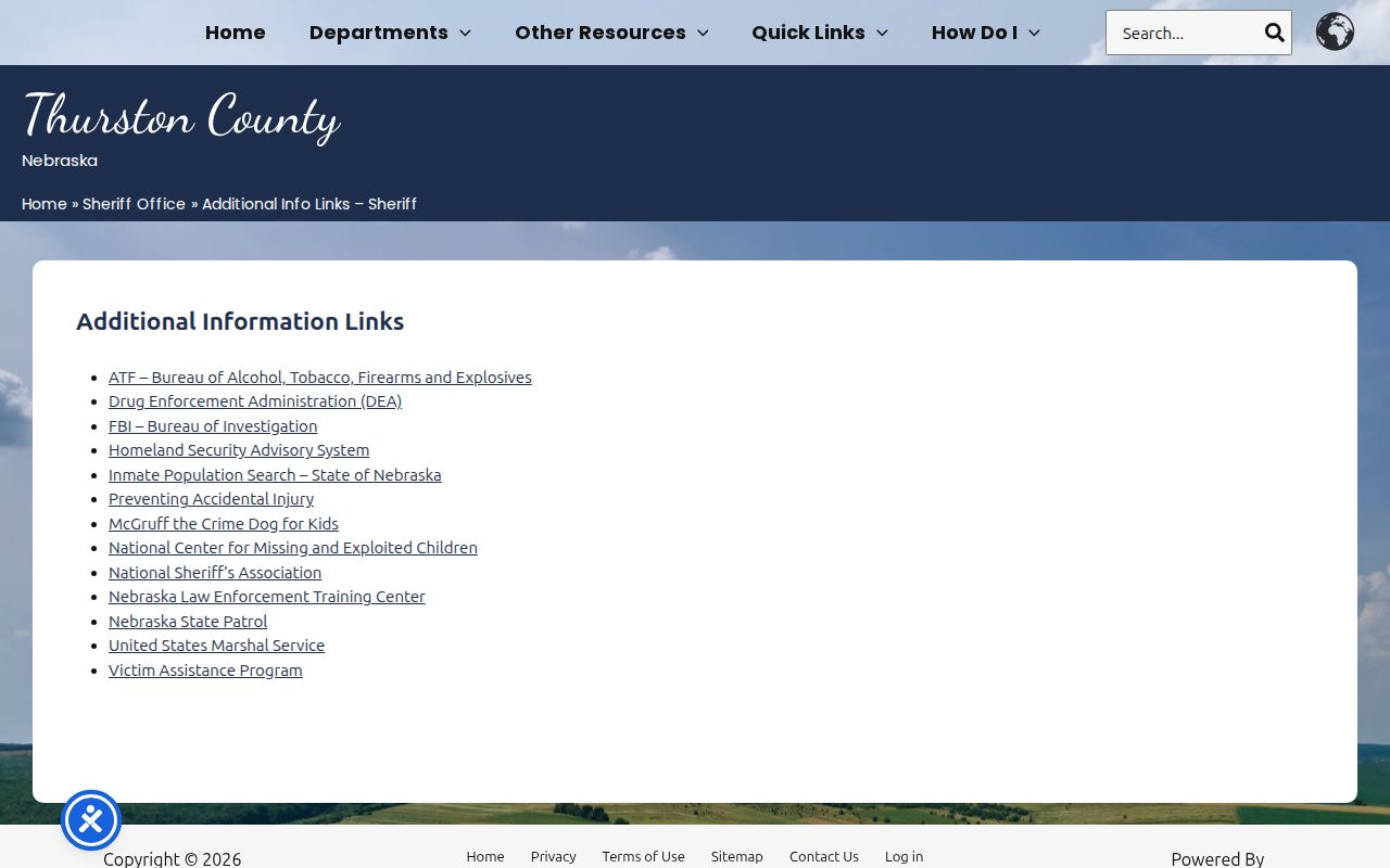 Thurston County most wanted and warrant resources on the sheriff additional links page